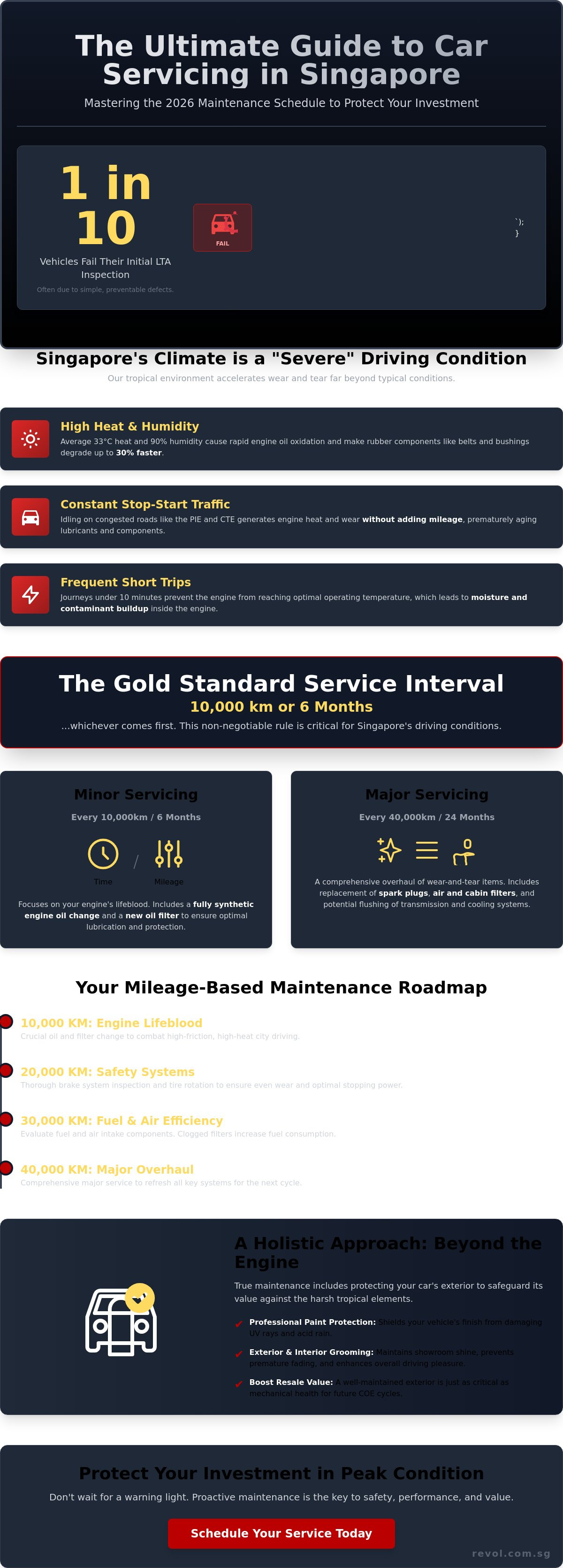 How Often to Service Car in Singapore: The Ultimate 2026 Maintenance Guide infographic