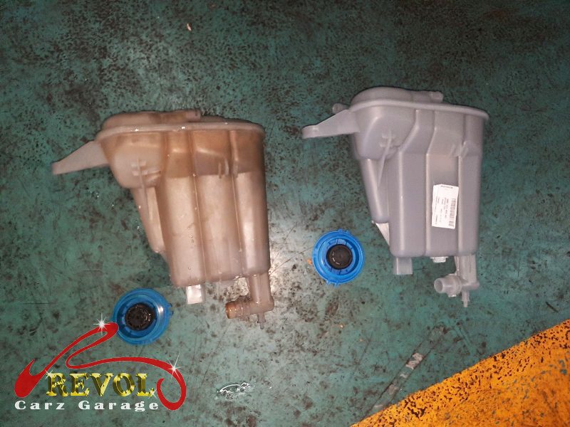 The cooling system pressure-tested clean after the swap.