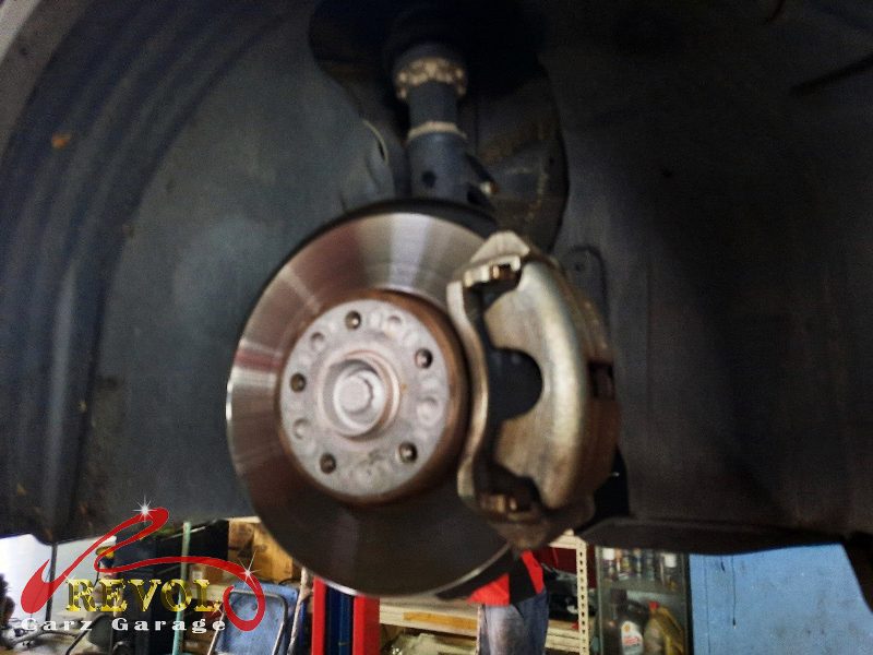 The new Audi-spec discs and pads ready to fit front and rear.