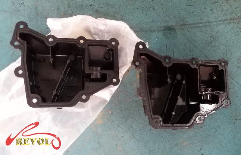 The new genuine Audi-spec oil separator and valve ready to fit.