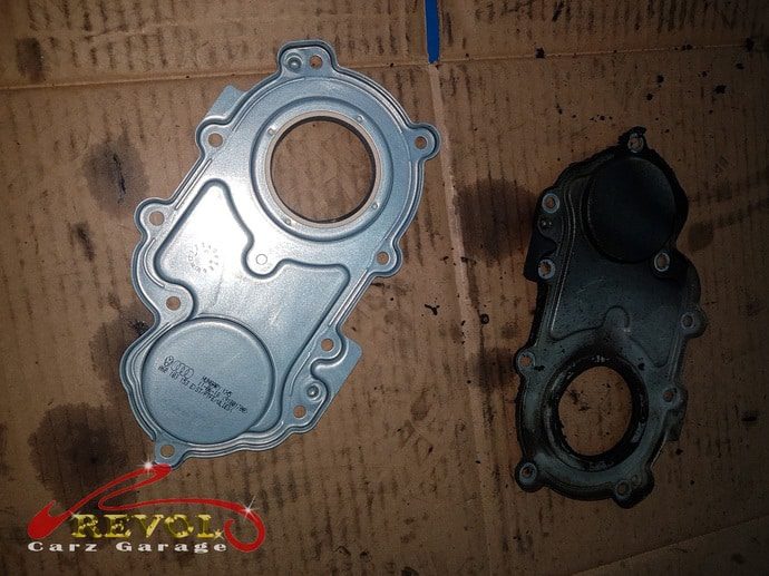 A new set of timing oil seals ready for replacement.
