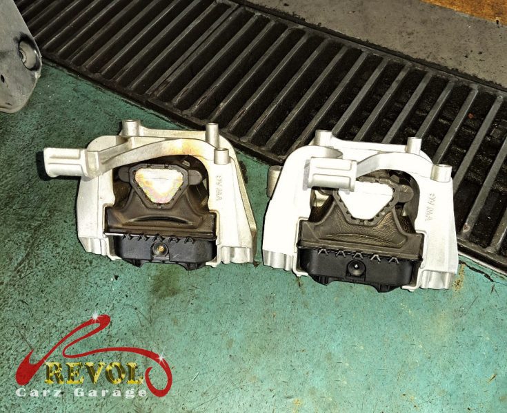 The new genuine Audi-spec engine and transmission mounts ready to fit.