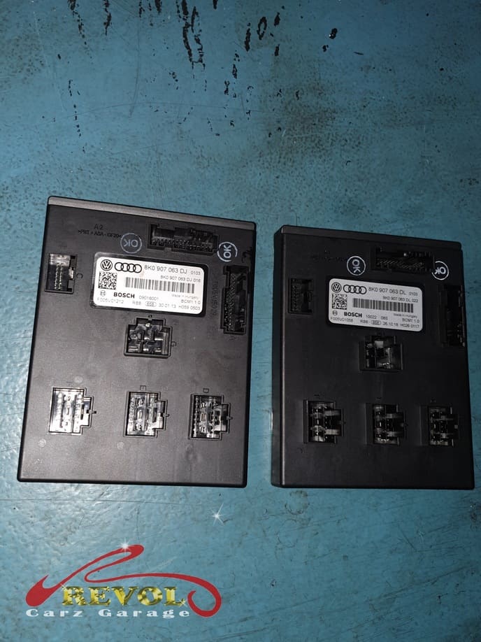 The computerised scan revealing the faulty J519 headlamp module.