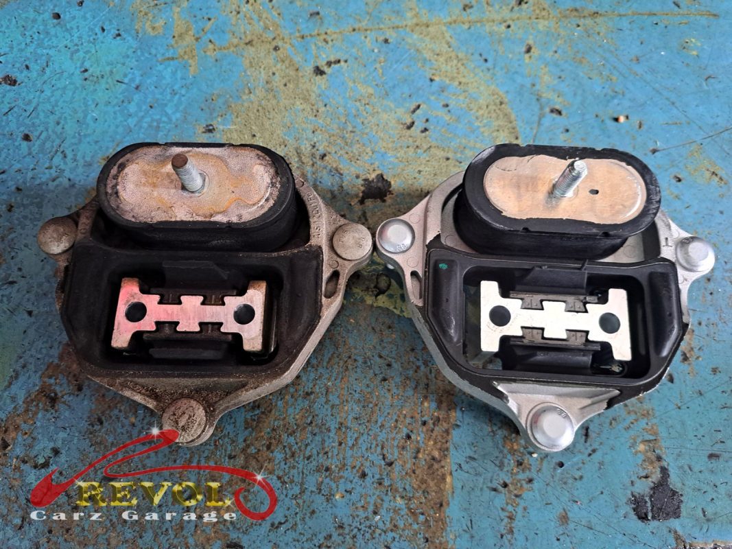 The new Audi-spec engine and gearbox mounts ready to fit.