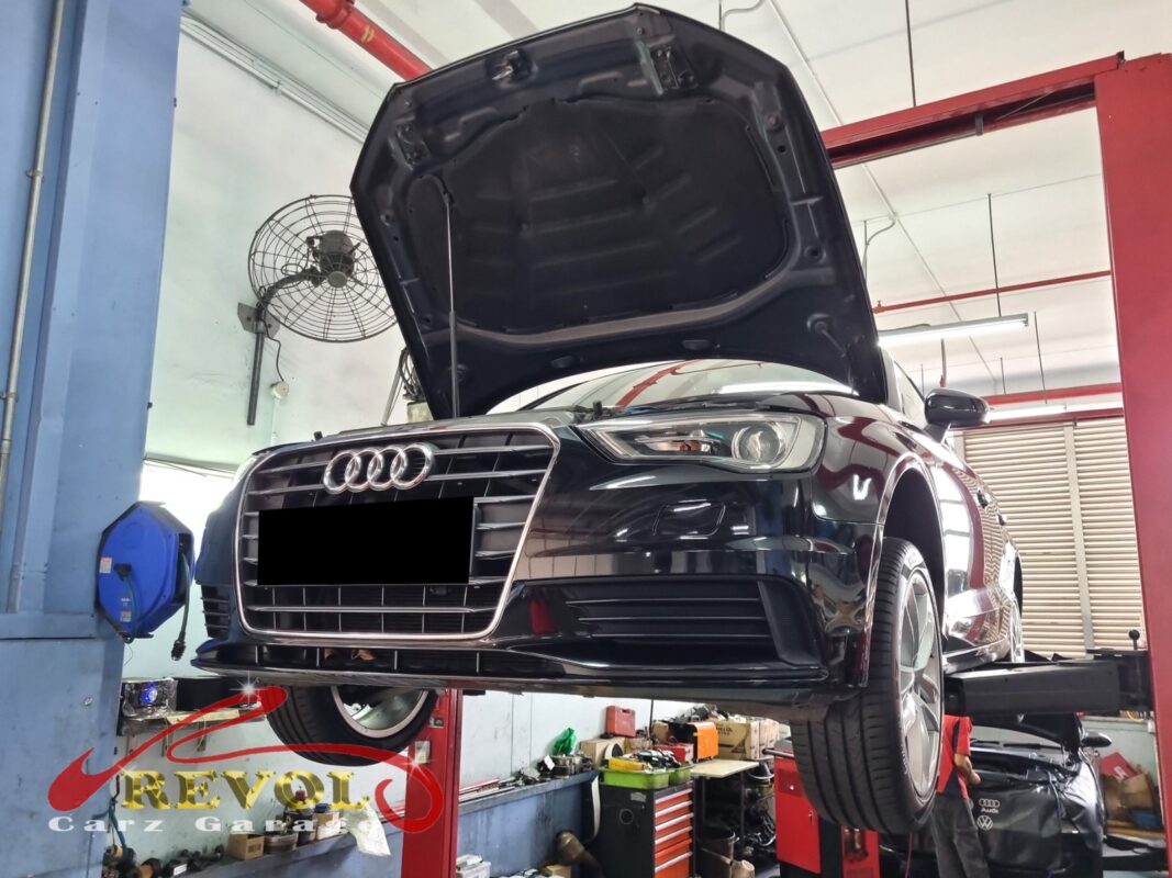 The diagnostic scan showing the misfire on the Audi A3.