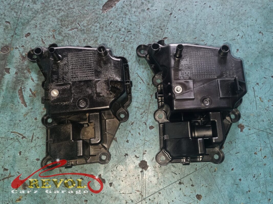 The new Audi-spec oil separator ready to fit.