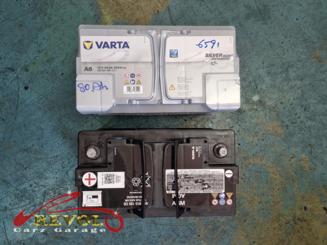 The battery load-tested during the service.
