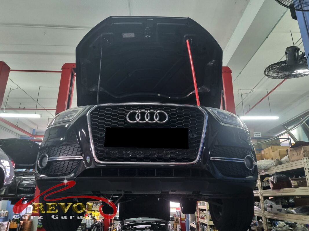 The AC system checked on the Audi A3 with the compressor noisy.