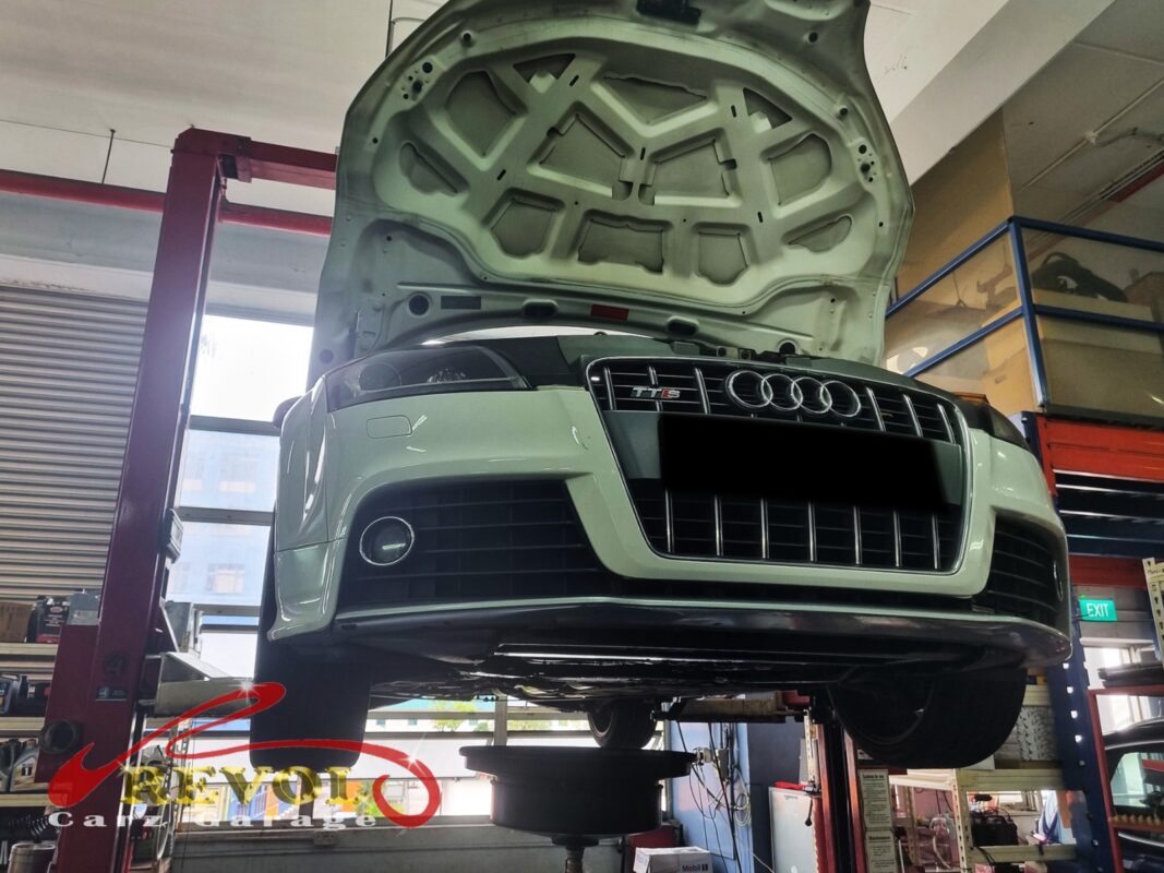 Computerised diagnostics pointing at the EVAP system on the Audi TTS.