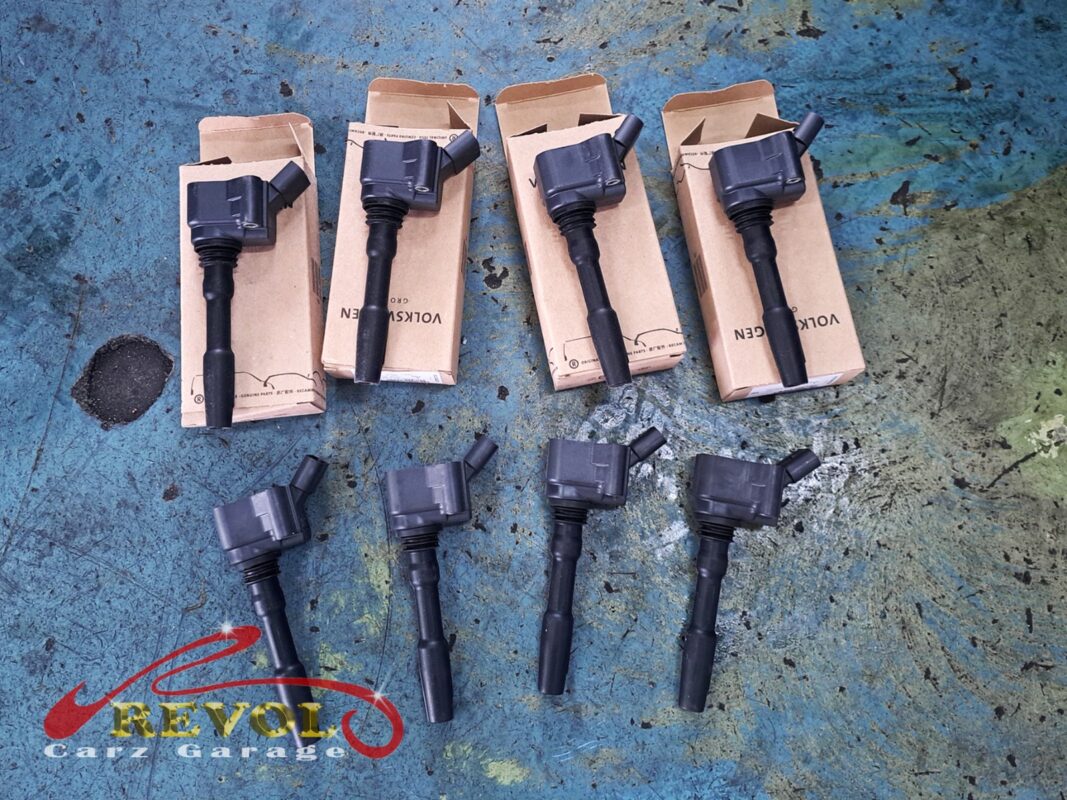 New VAG-spec plugs and coils ready for installation.