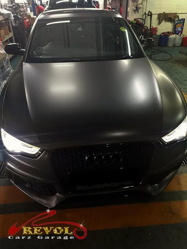 Audi S5 at the workshop, in for a check engine light and a flat spot.