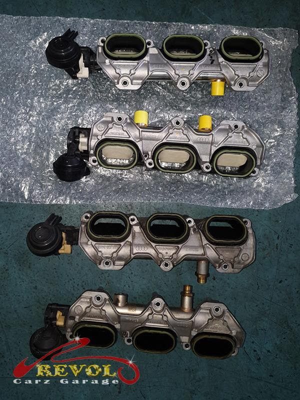 The new genuine Audi-spec intake manifold and gaskets ready to fit.