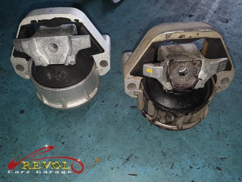 The new genuine Audi-spec engine and gearbox mounts ready to fit.