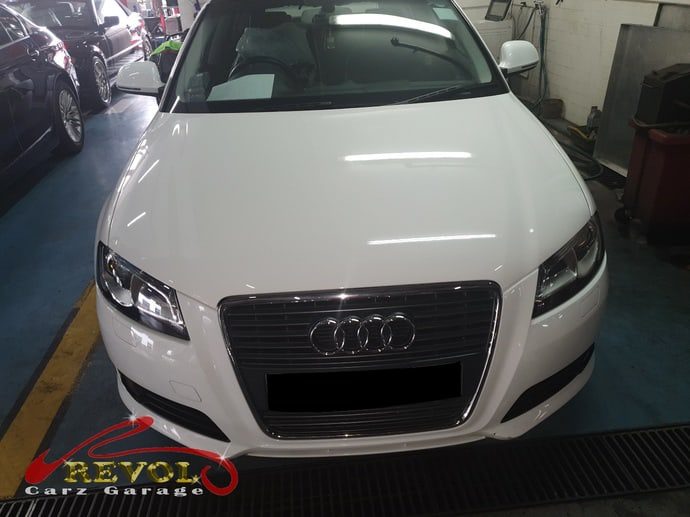 Audi A3 at the workshop, in with an unusual noise from underneath.