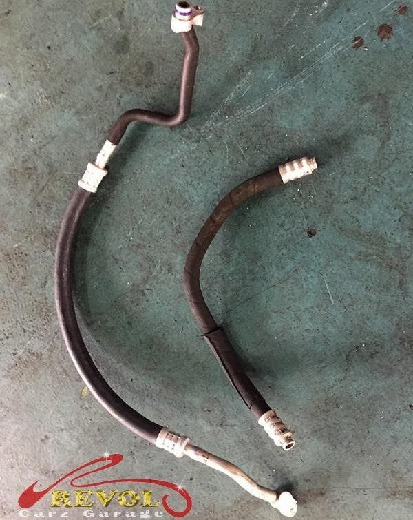 The new genuine Audi-spec aircon pipe and receiver-drier ready to fit.
