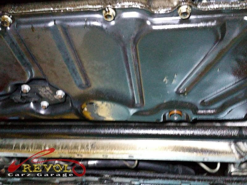 The oil filter housing removed and the mating faces cleaned up.