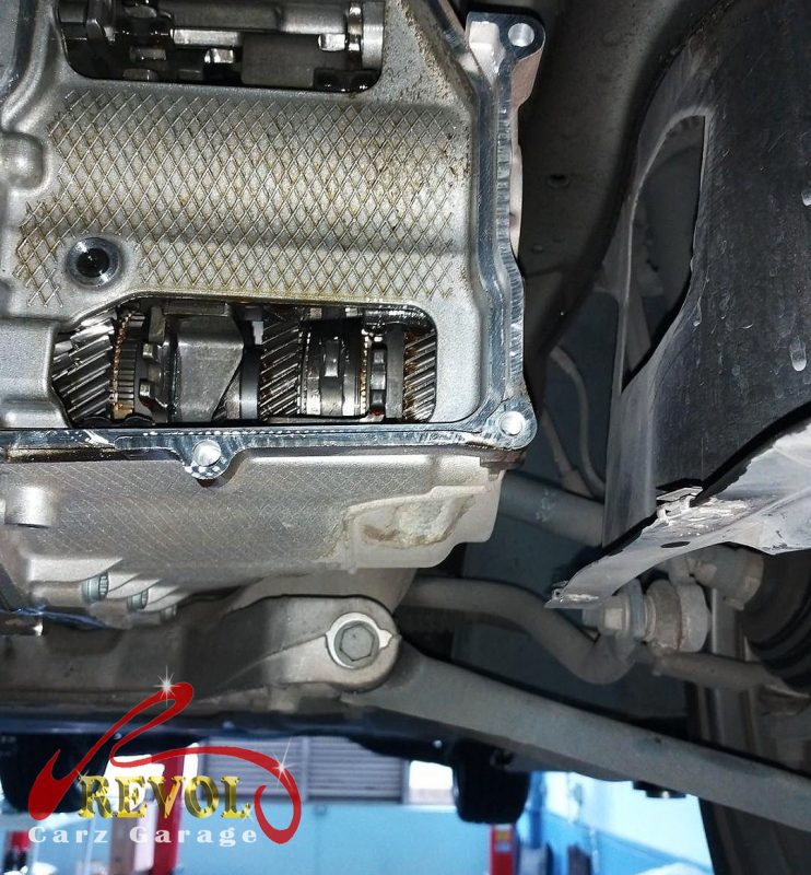 The old mechatronic unit removed.