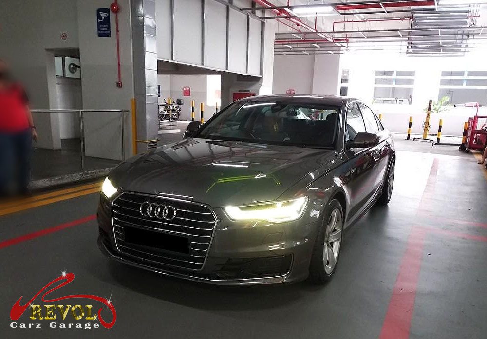 The car ready for the road.