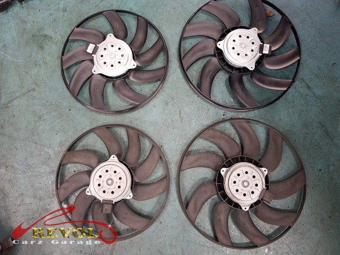 The new genuine Audi-spec radiator fans ready to fit.