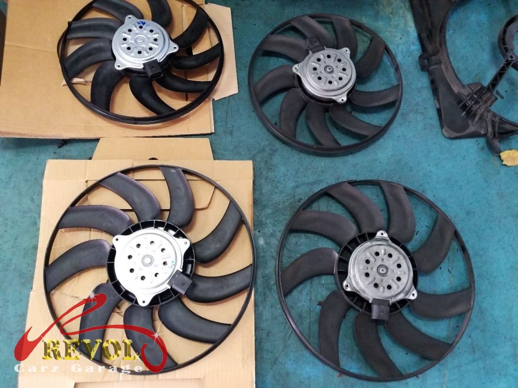 The new fan installed and checked cutting in at temperature.