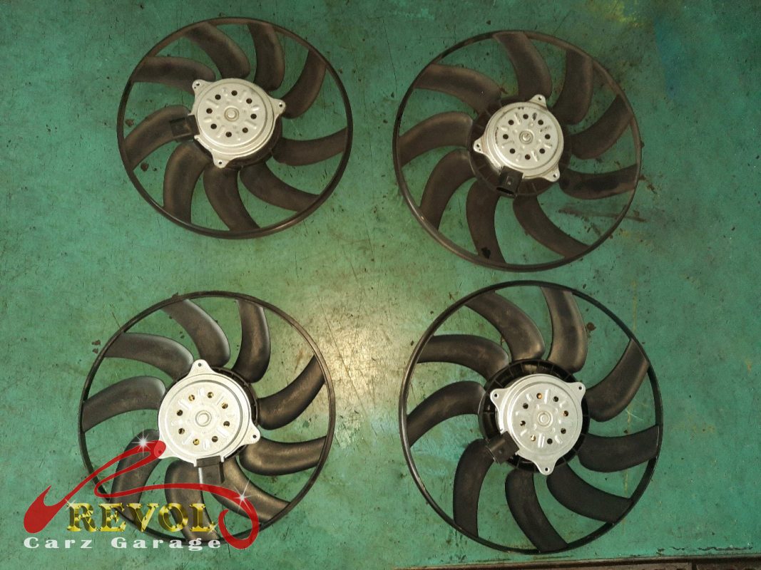The new fans installed and checked cutting in at temperature.