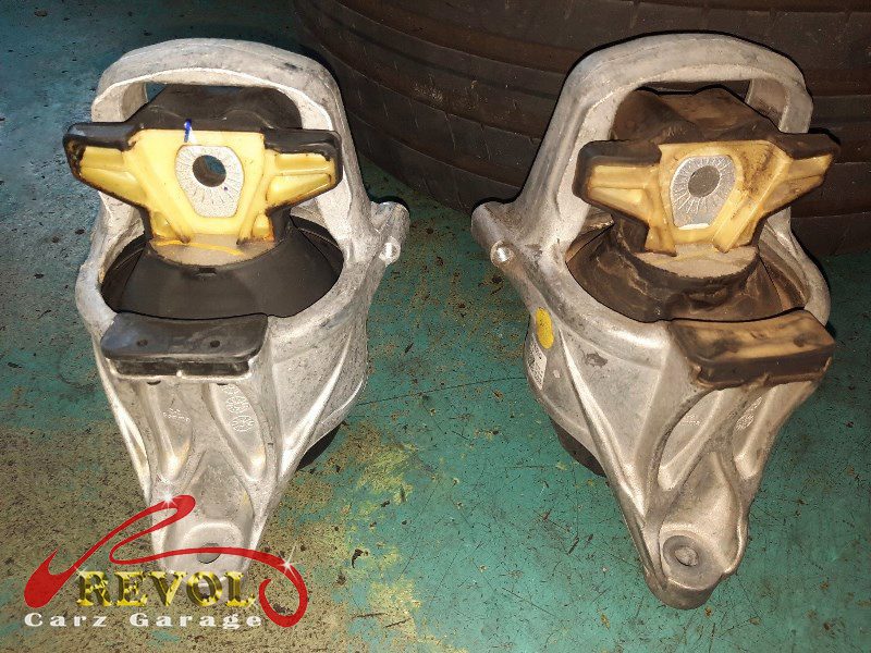 The new genuine Audi-spec engine and gearbox mounts ready to fit.