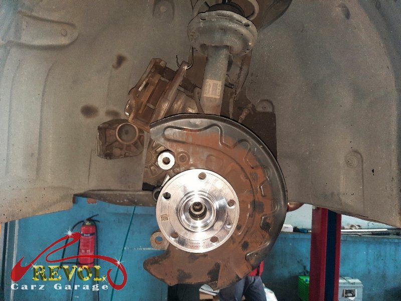 The new bearing installed and the corner reassembled to spec.