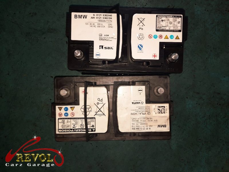 The new battery installed, ready to register with IBS.