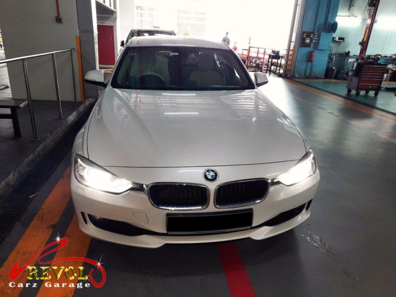 The new coils and plugs installed and the engine running smoothly.