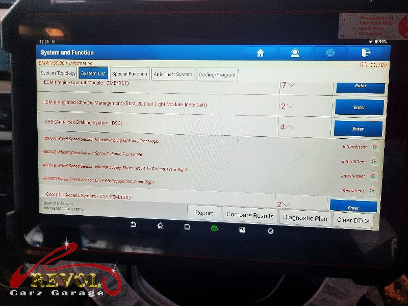 The engine oil and filter changed on the BMW 318i.