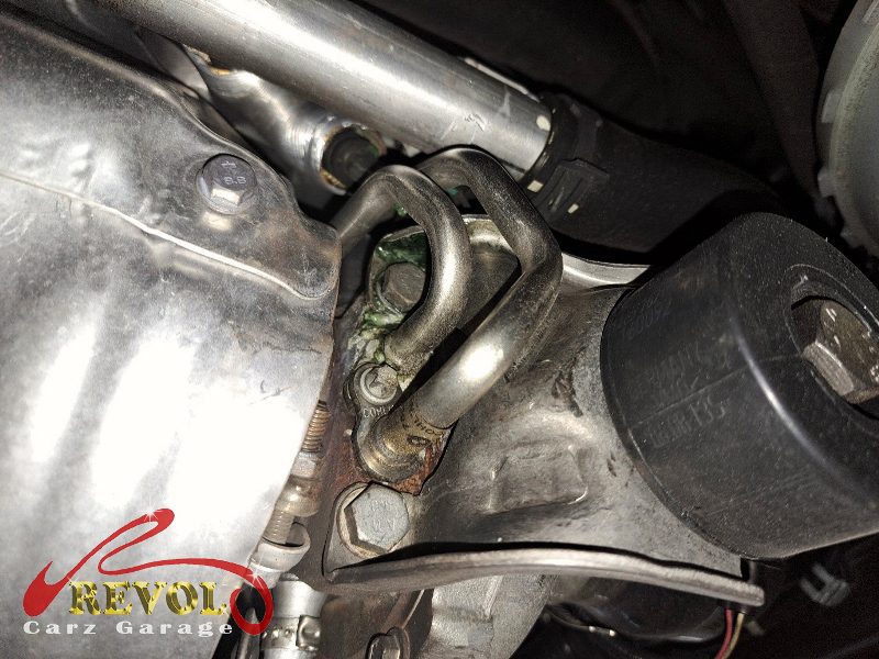 The old exhaust VANOS solenoid removed from the engine.