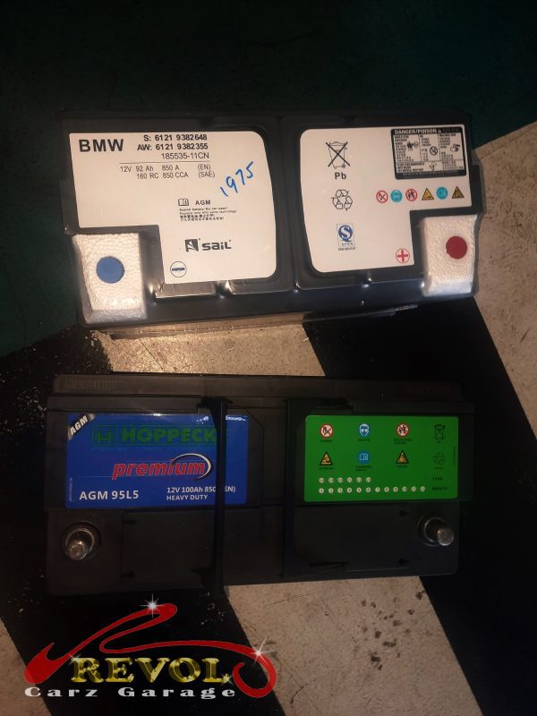 The new genuine BMW battery fitted and ready to register in the IBS.