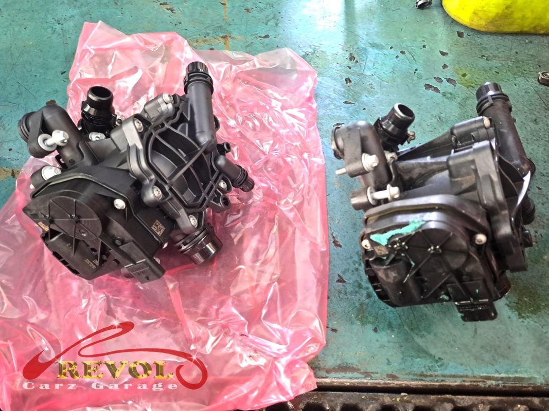 The new BMW-spec thermostat ready to fit.