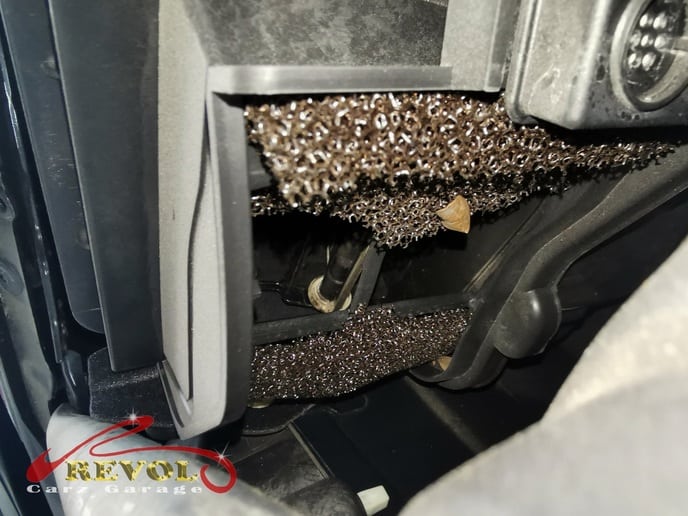 The failed blower motor resistor removed.