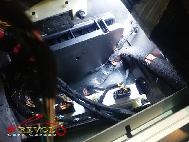 The X5 lifted for repair and a thorough safety inspection.