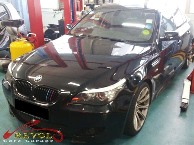 Mr Zuraimi's BMW E60 arrives at the workshop with its oil top-up issue.