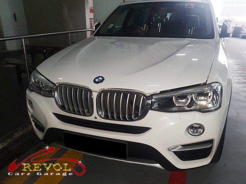 BMW X4 parked at the workshop, in for a parking brake diagnosis.