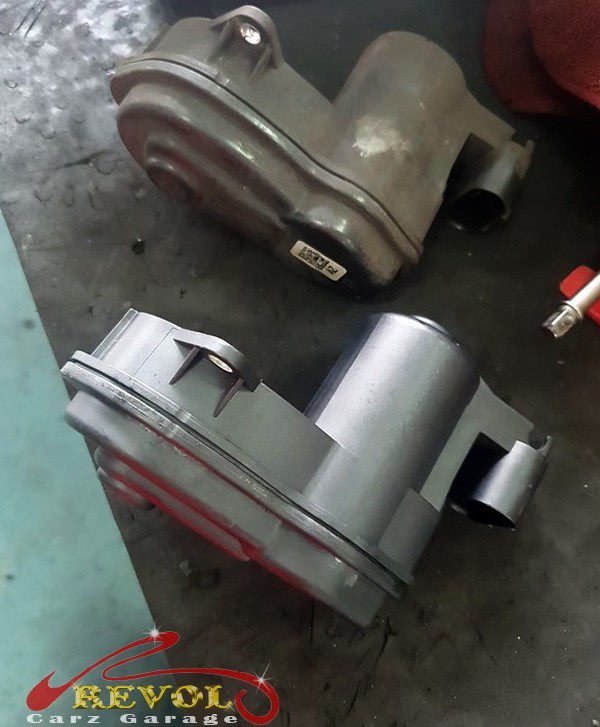 The new genuine BMW-spec parking brake actuator ready to fit.