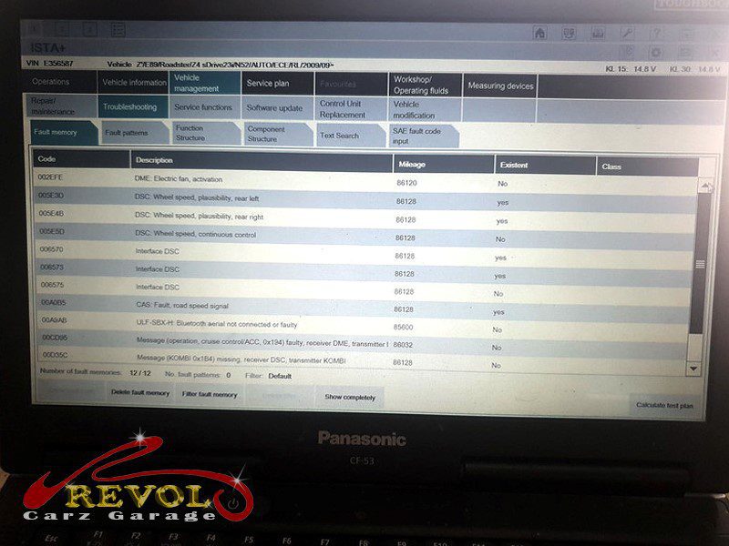 The diagnostic scan pointing to the faulty coolant temperature sensor.