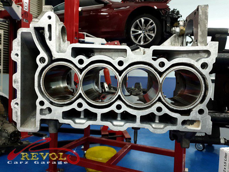 The engine rebuilt to spec, every fastener torqued.