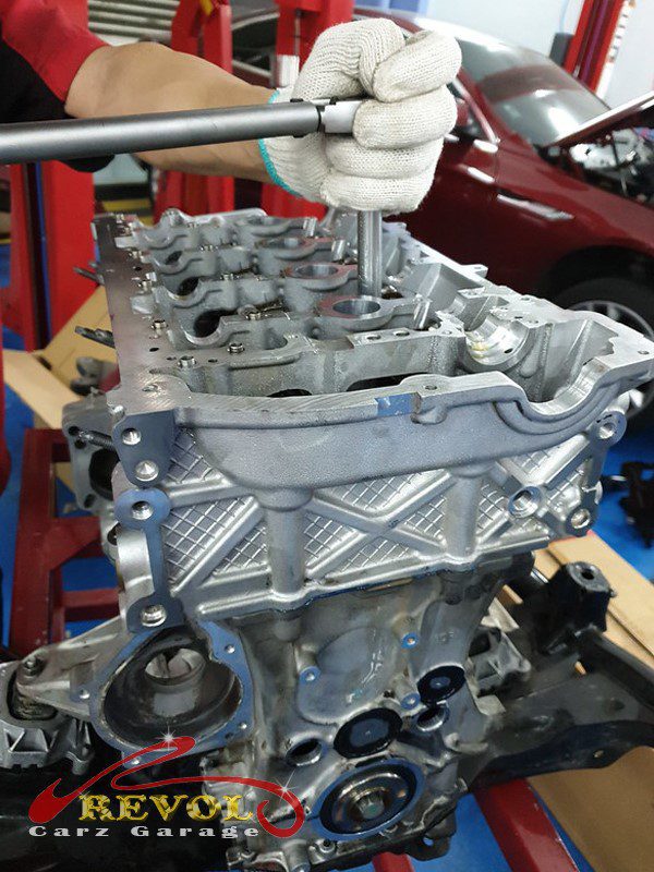The engine run in and the compression checked clean.