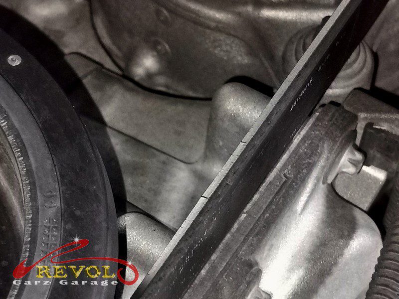 The cold-start squeak traced to the belt tensioner on the BMW X3.