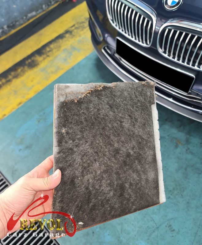 The air and cabin filters replaced during the service.