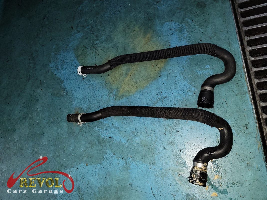 The new radiator installed and the system refilled.