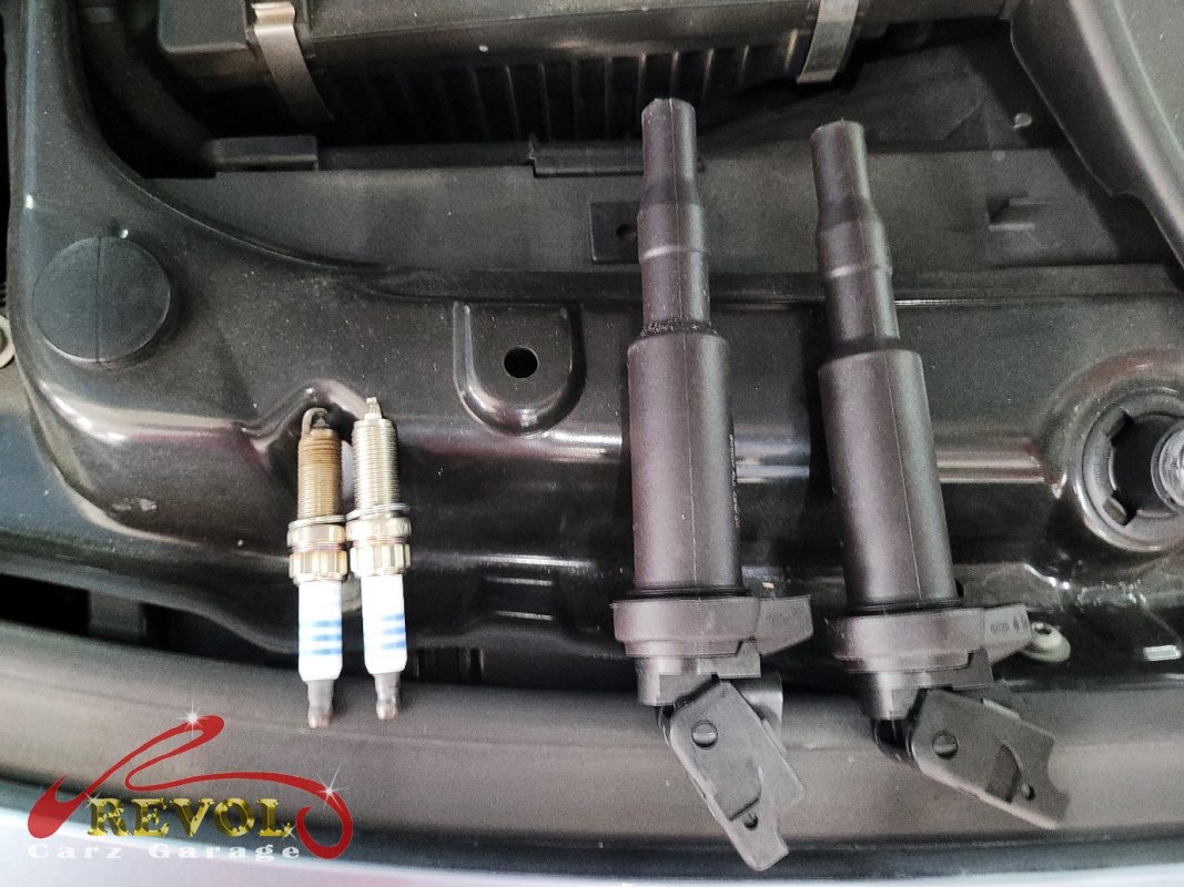 Misfire diagnostics on the BMW 320i identifying the misfiring cylinders.