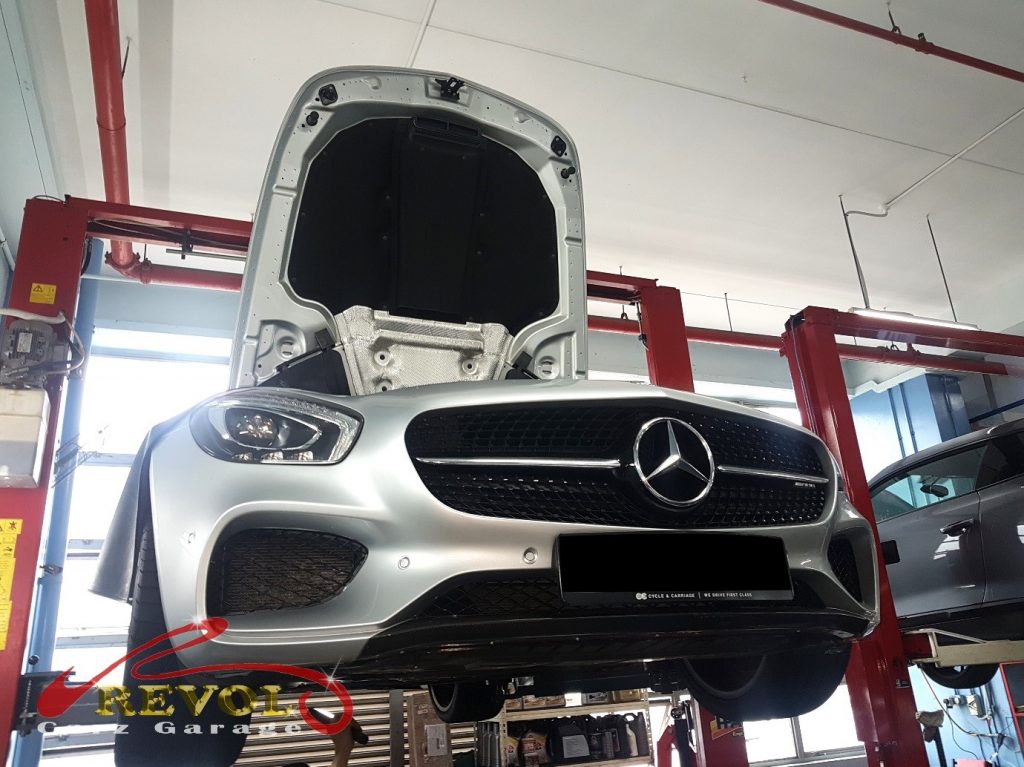 Oil found mixed into the coolant on the Mercedes-Benz AMG GT.