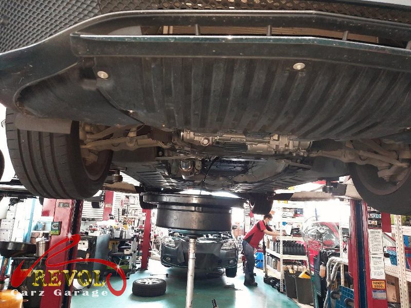 The air and cabin filters replaced during the service.