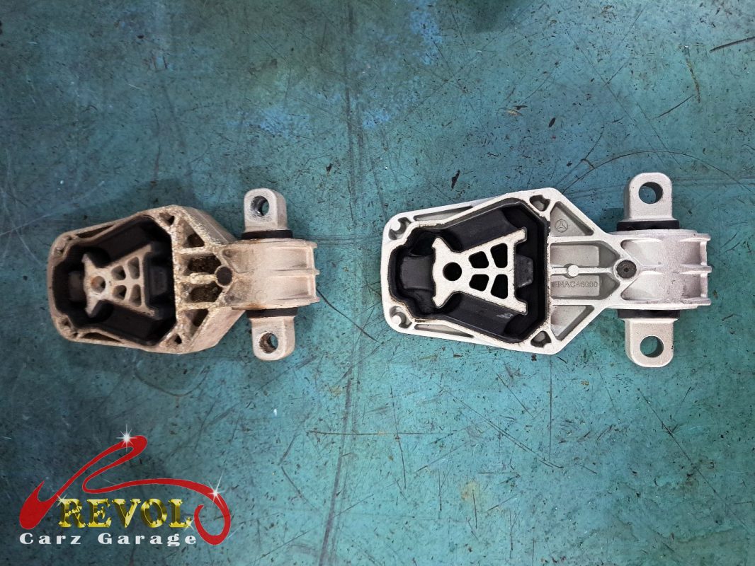 The new genuine Mercedes-spec engine and gearbox mounts ready to fit.