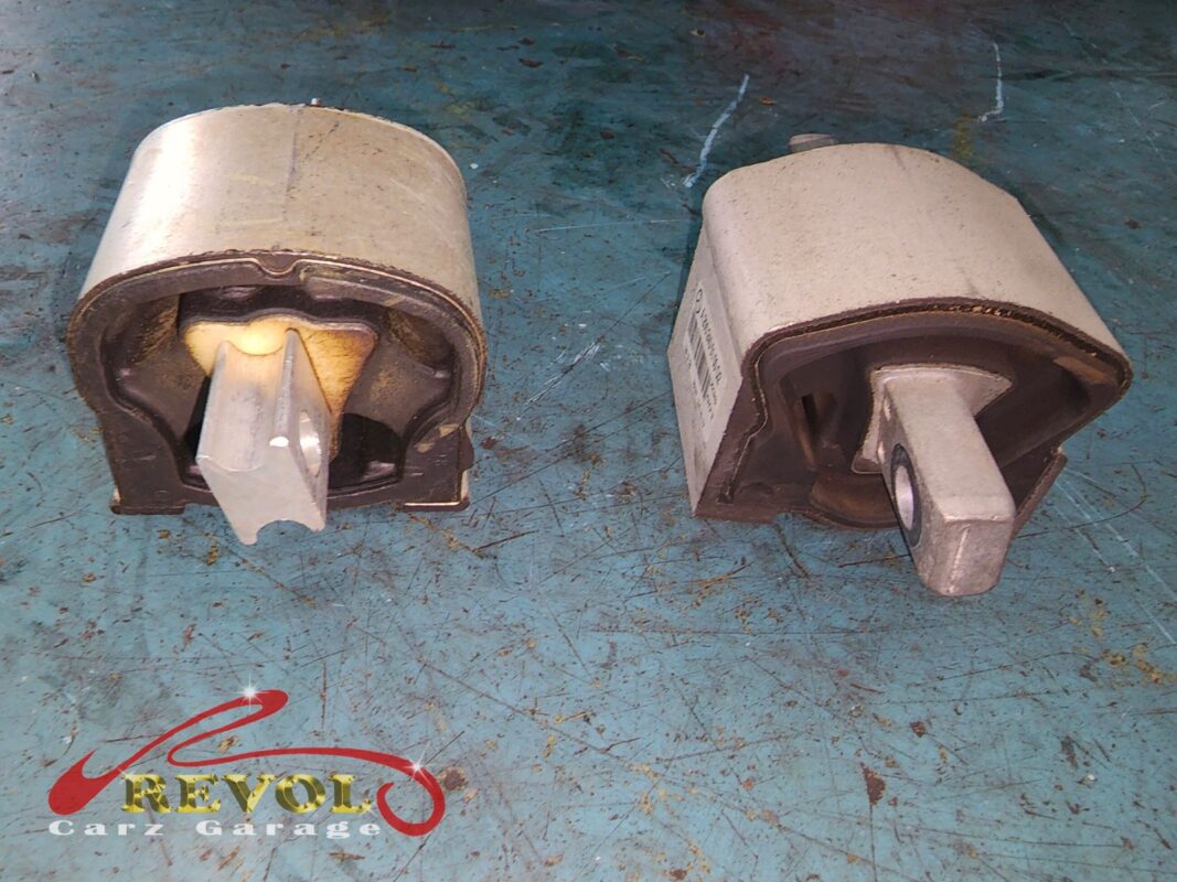 The new Mercedes-spec engine and gearbox mounts ready to fit.