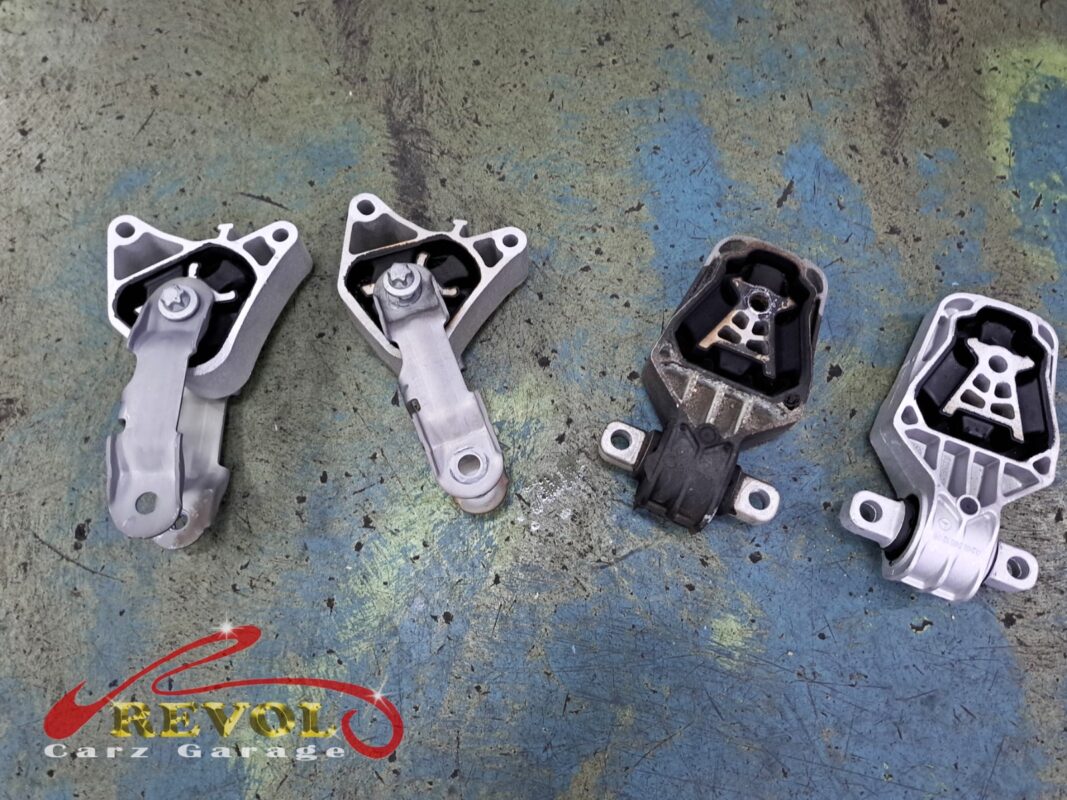 The new Mercedes-spec engine and gearbox mounts ready to fit.